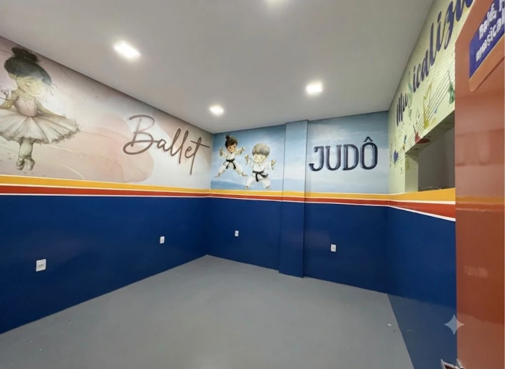 Sala de balé e judô
