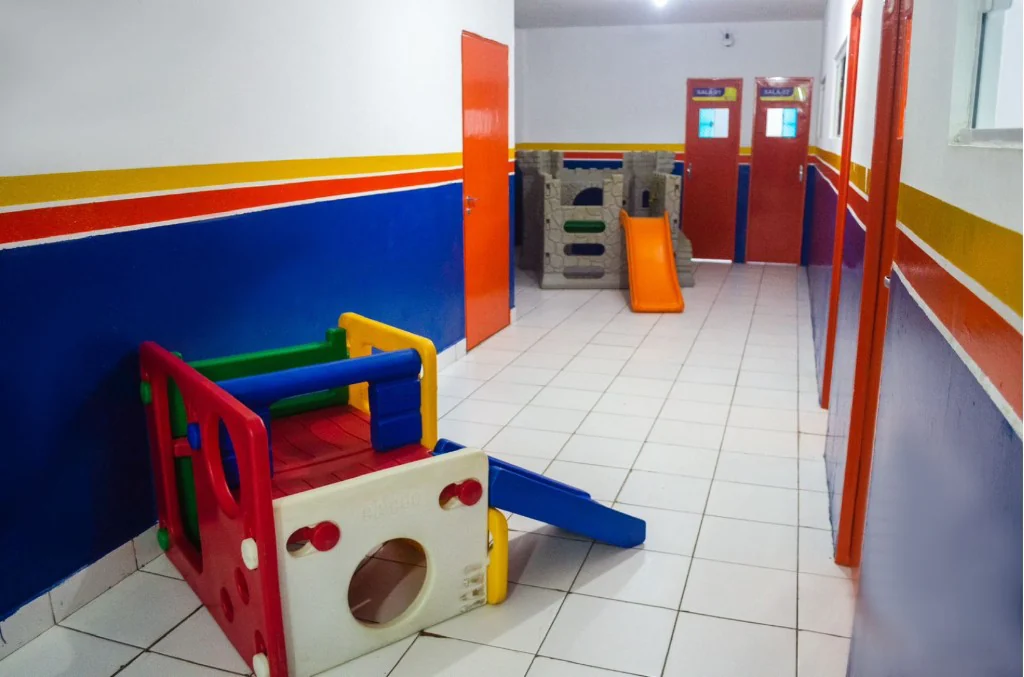 Brinquedos da área de recreação